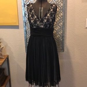 Beautiful black dress with nude lining